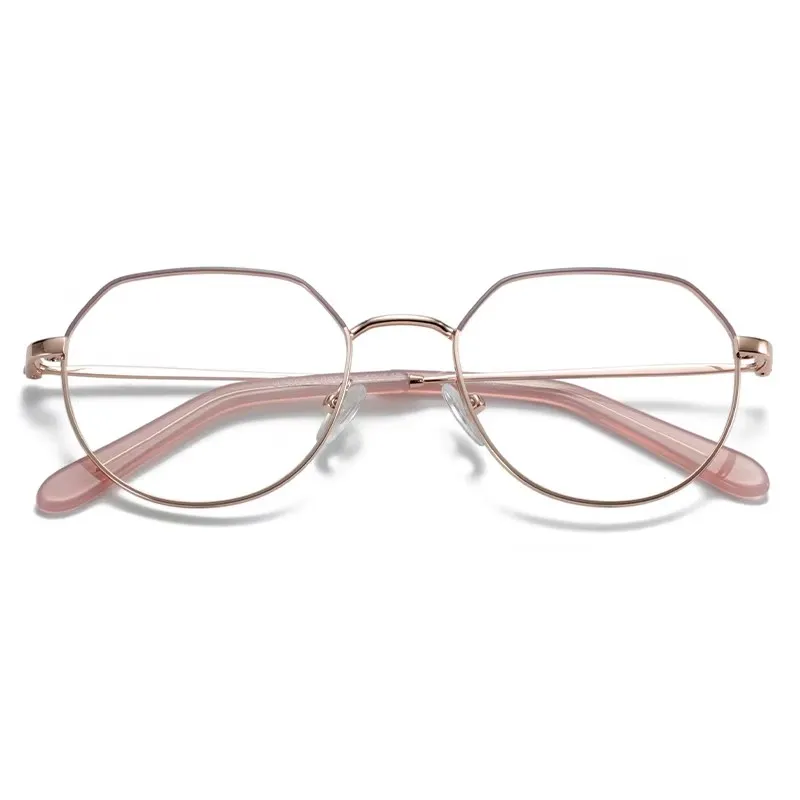 China Men Metal Polygon Optical Eyeglasses